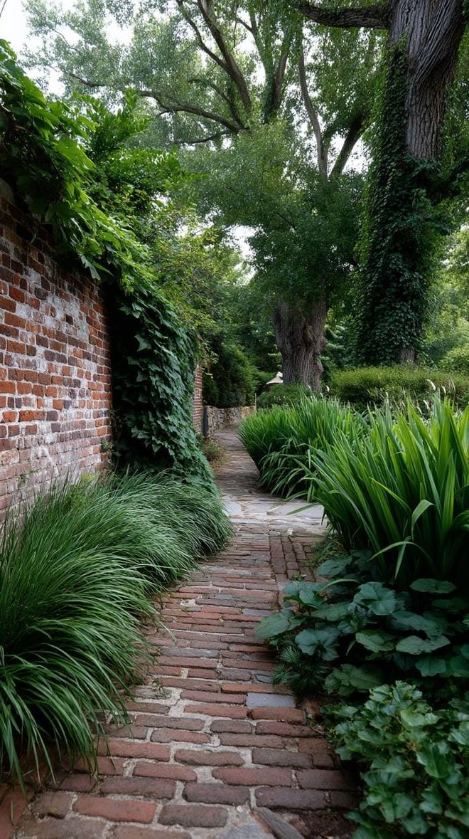 6. Brick path hidden beneath overgrown vines - photo 2