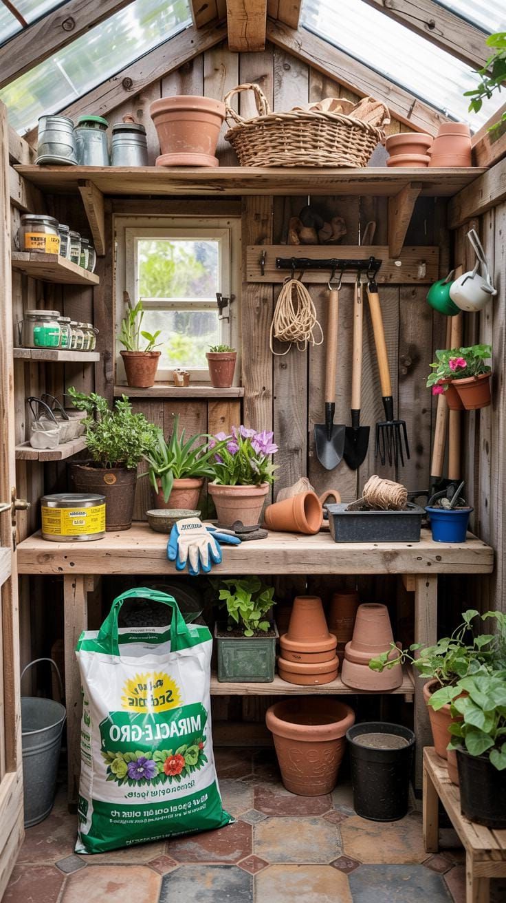 18. Garden Shed with Potting Bench and Hanging Tools - photo 3