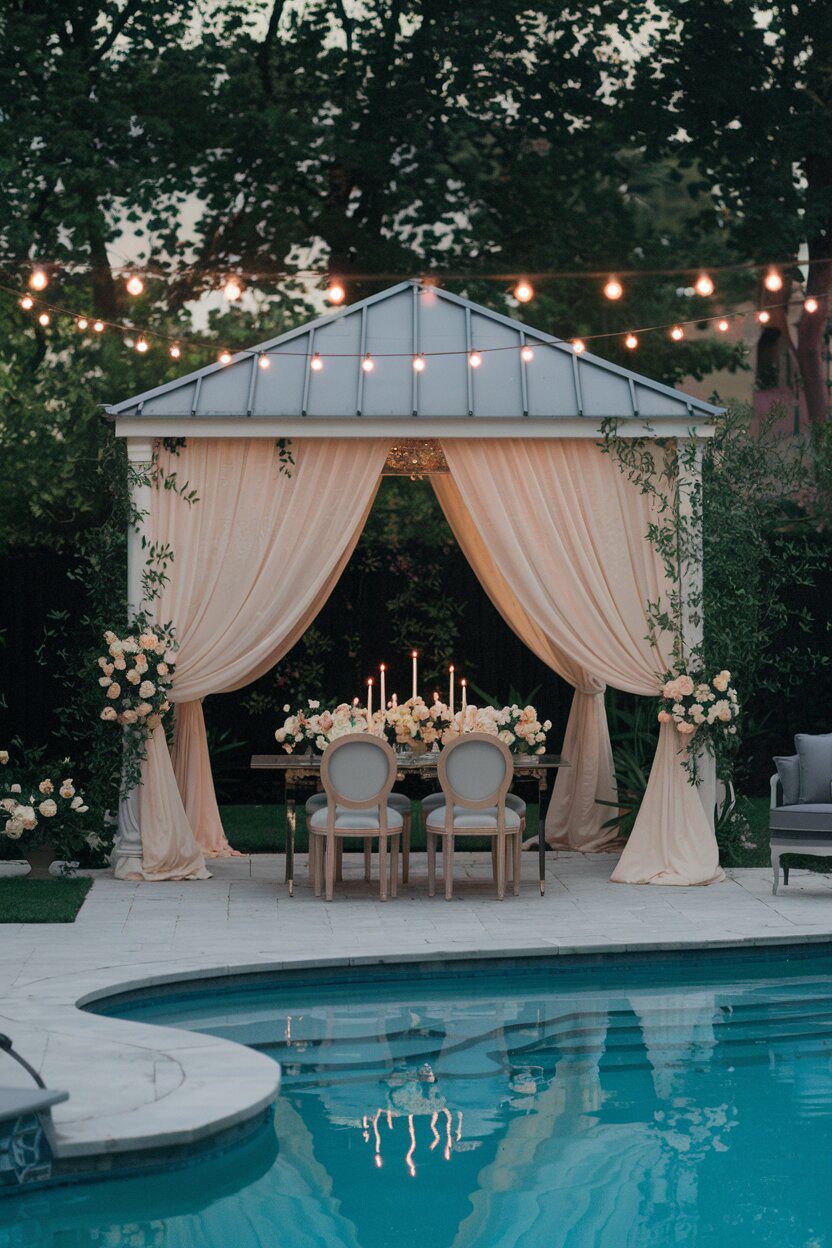 13. Sophisticated Poolside Retreat
