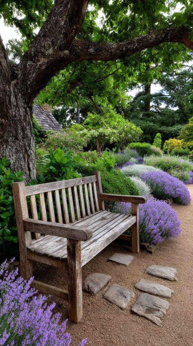 4. A Garden Bench Tucked in Lavender - photo 3