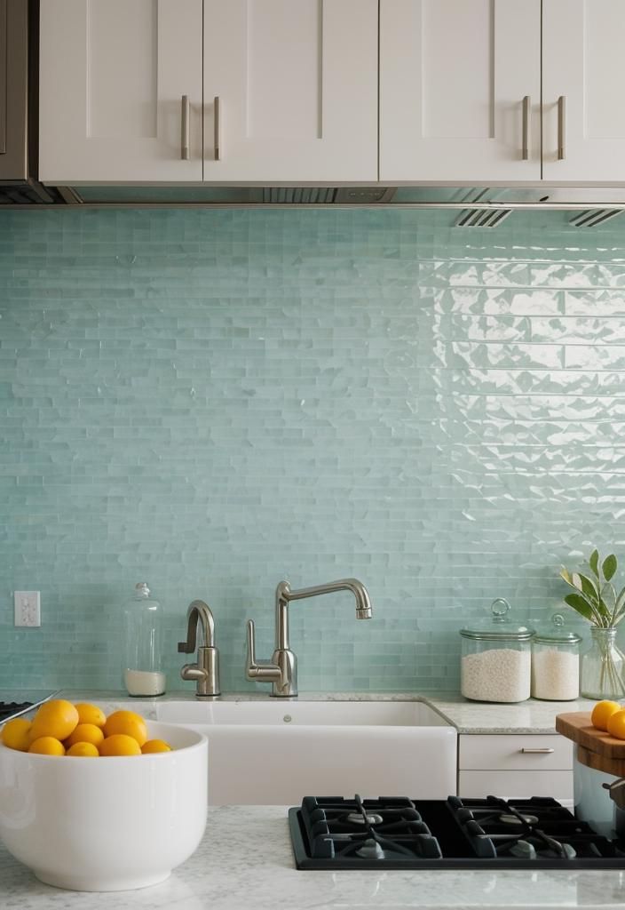 22. Sea Glass Mosaic Backsplash Ideas