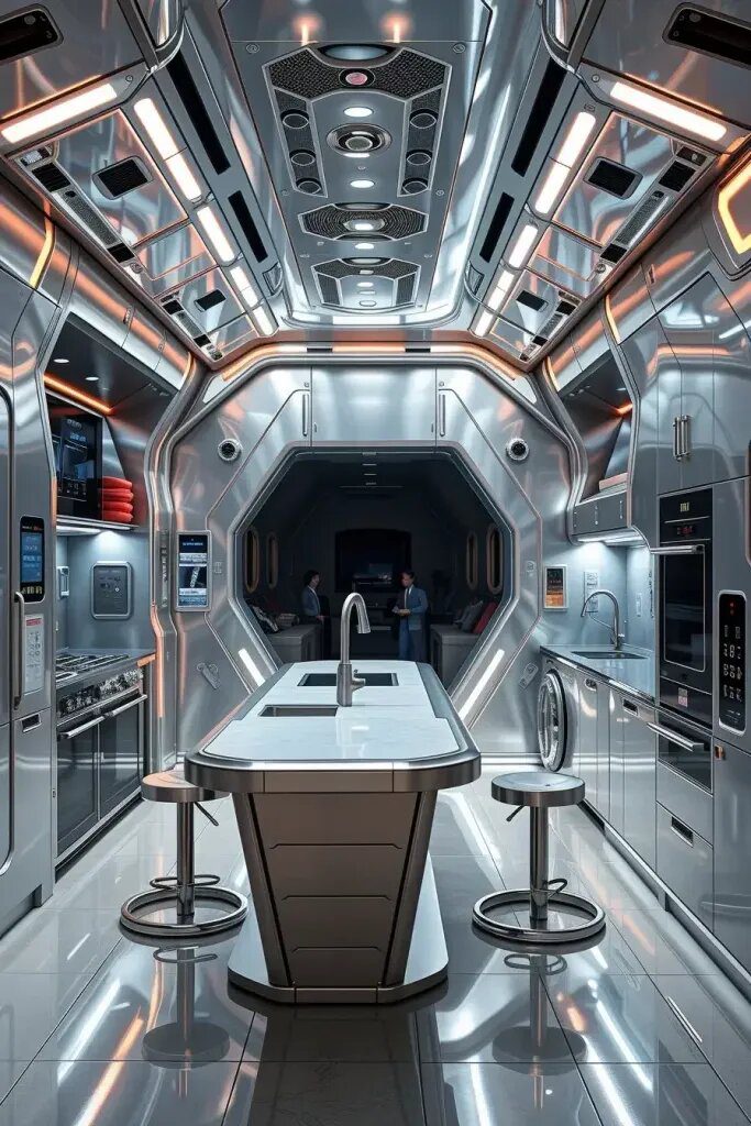 Spaceship-inspired kitchens: where futuristic design meets culinary creativity - photo 2