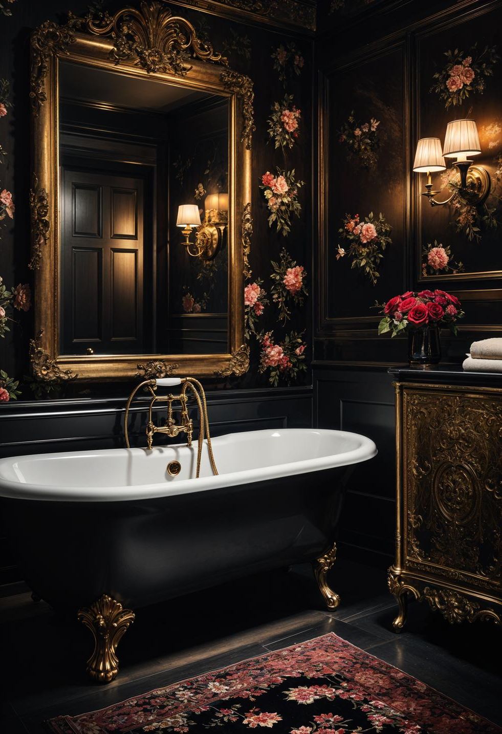 18. Victorian-Inspired Bathroom Elegance