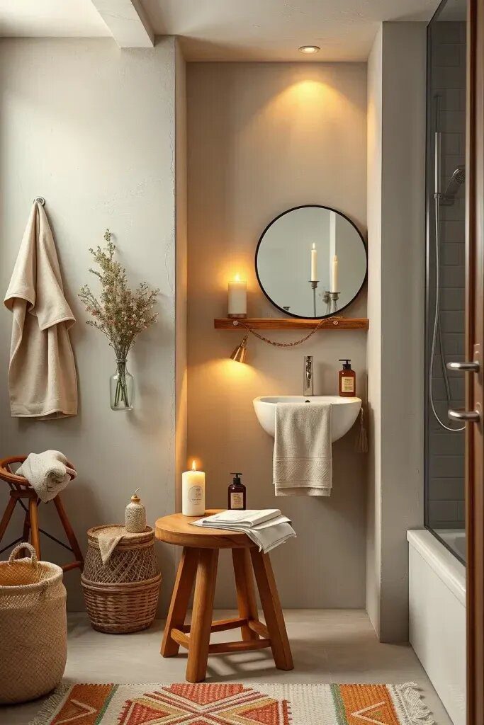 Neutral Decor for a Cozy Bathroom