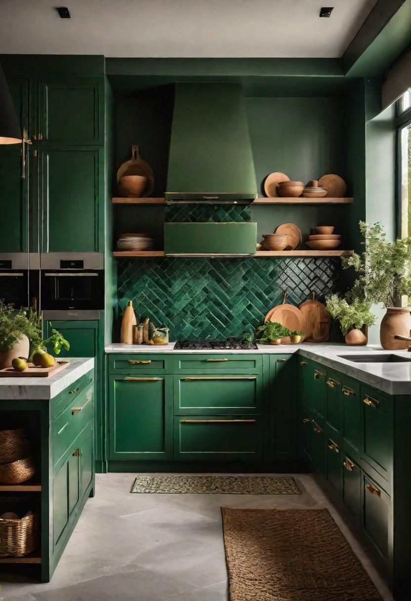 25. Malachite Green Cabinet Design Ideas