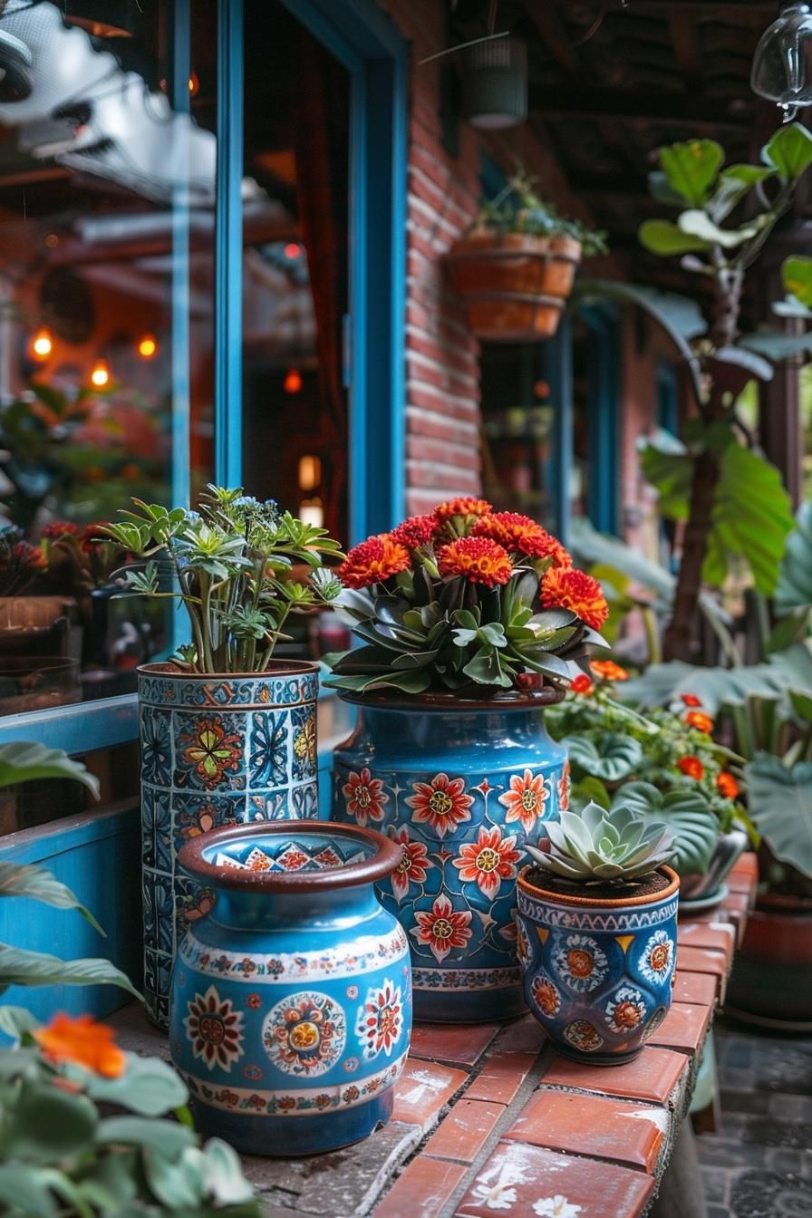 12. Handmade Pottery for a Boho Patio