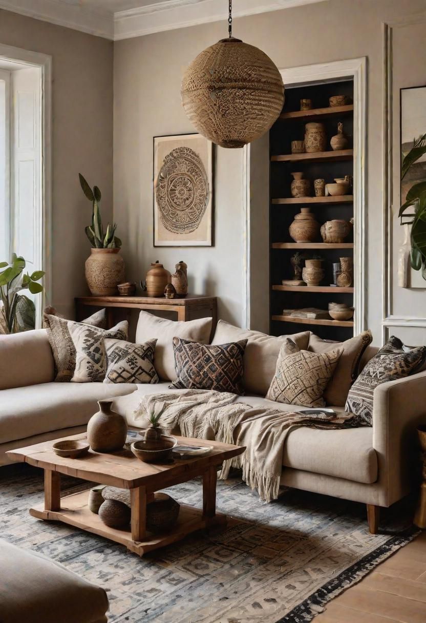 20. Ethnic Flair in Eclectic Neutrals