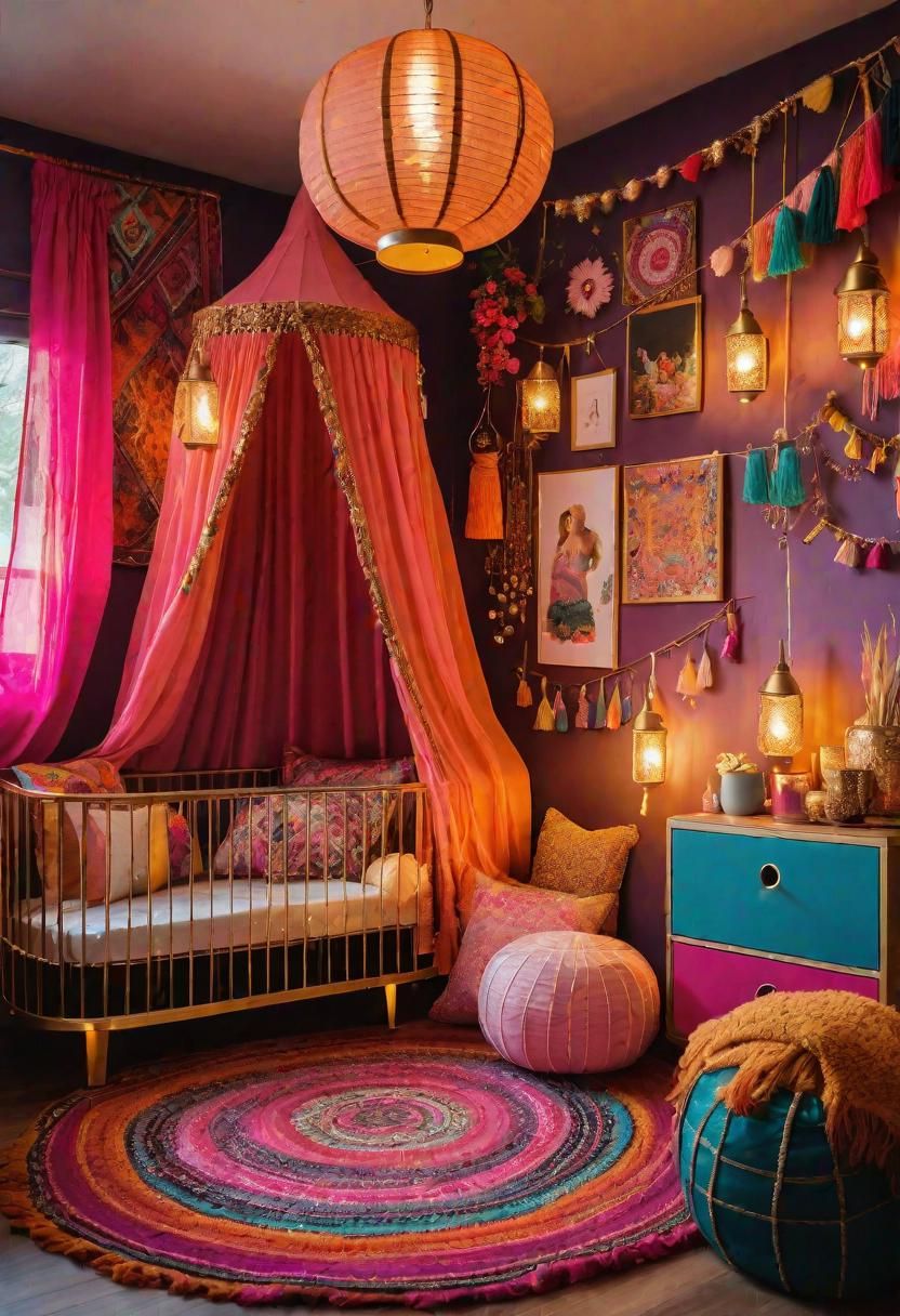 29. Colorful Gypsy Caravan Nursery