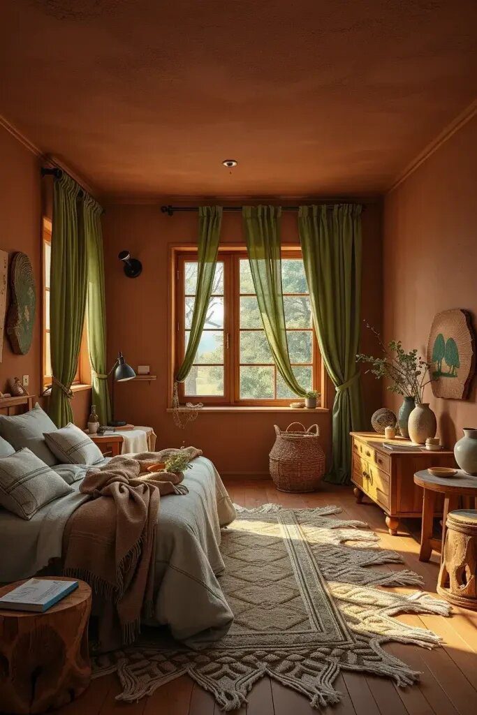 Muted Moss and Clay Bedroom Ideas - photo 2