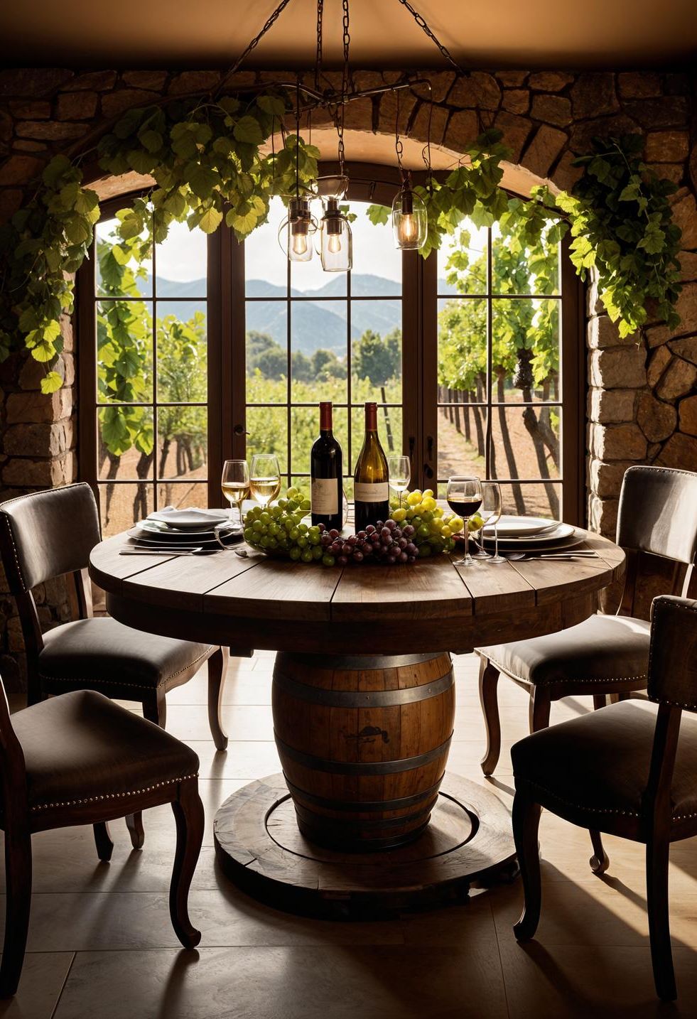 34. A Dining Area Inspired by Vineyards