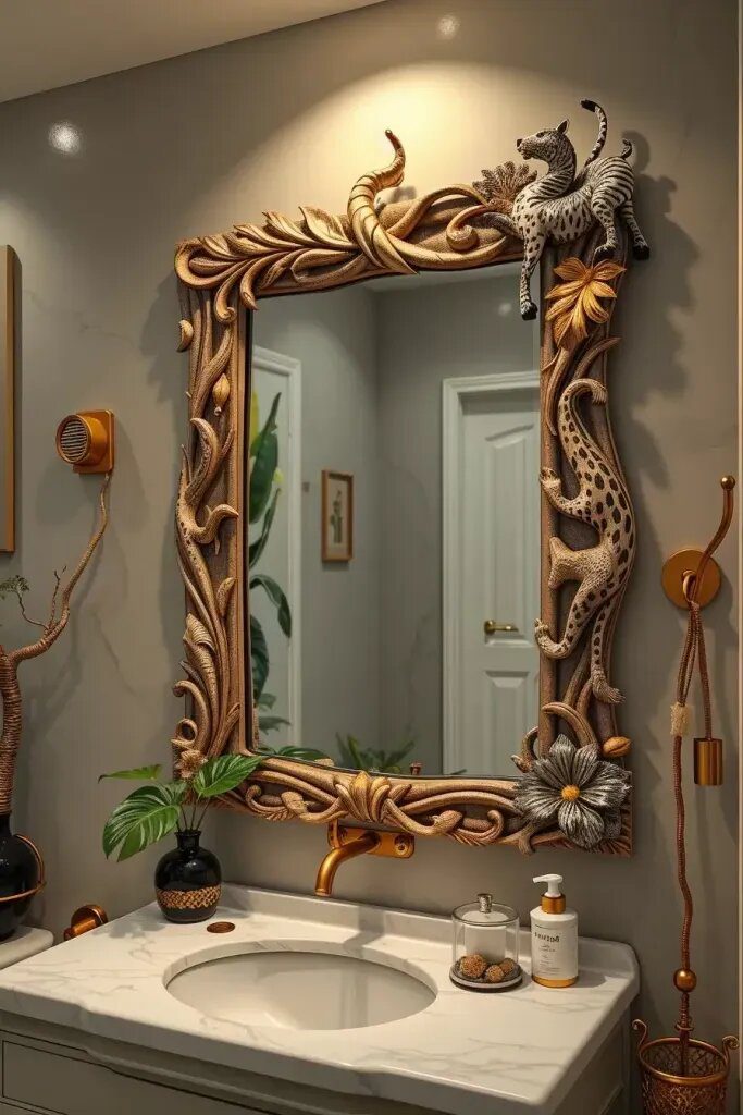 Jungle-Style Mirror Frames for Glam