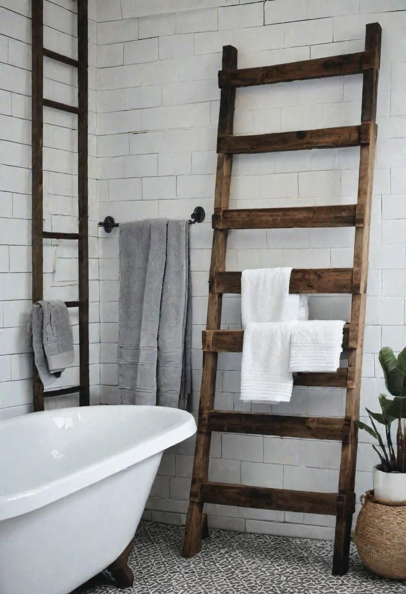 18. Rustic Towel Racks for Small Baths