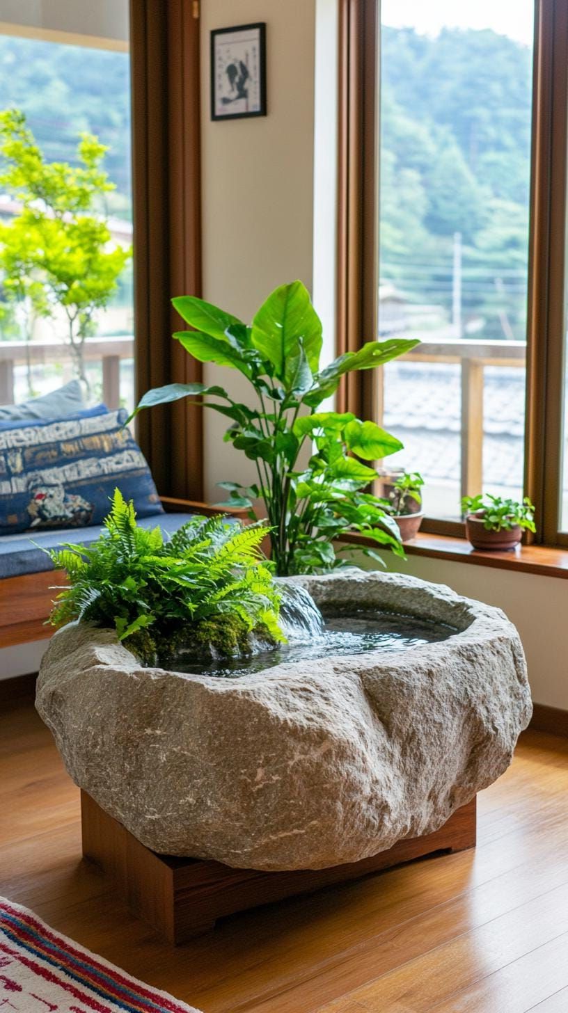 9. Stone Planters and Water Features for a Natural Feel - photo 3