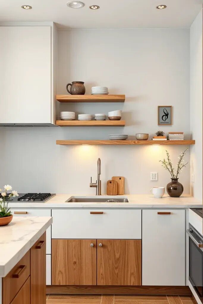 Open Shelving Paired with Sleek Cabinetry - photo 2