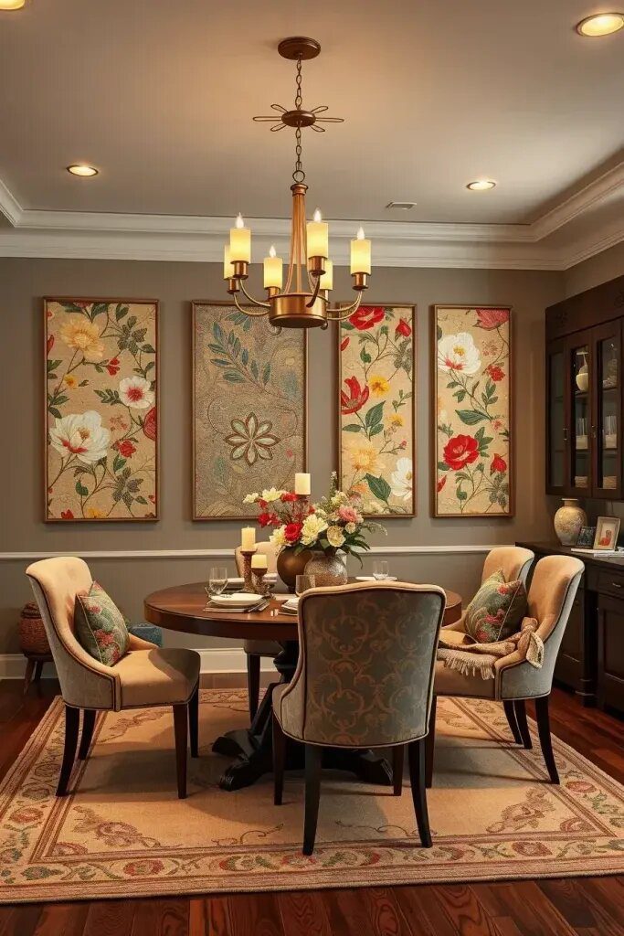 Framed Fabric Panel Wall Art