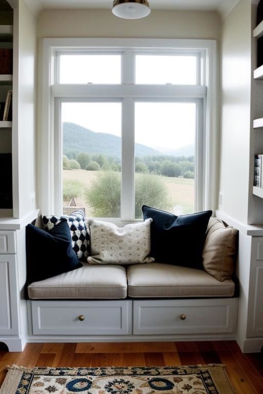 13. Window Seat with Built-In Storage