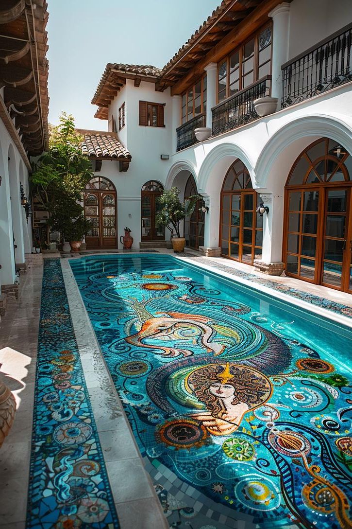 11. Eye-Catching Mosaic Pool Tile Designs - photo 3