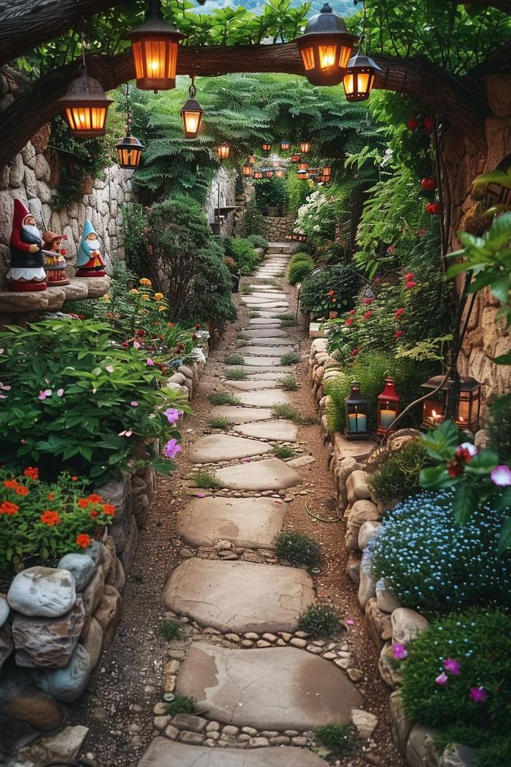 12. Whimsical Garden Gnome Display