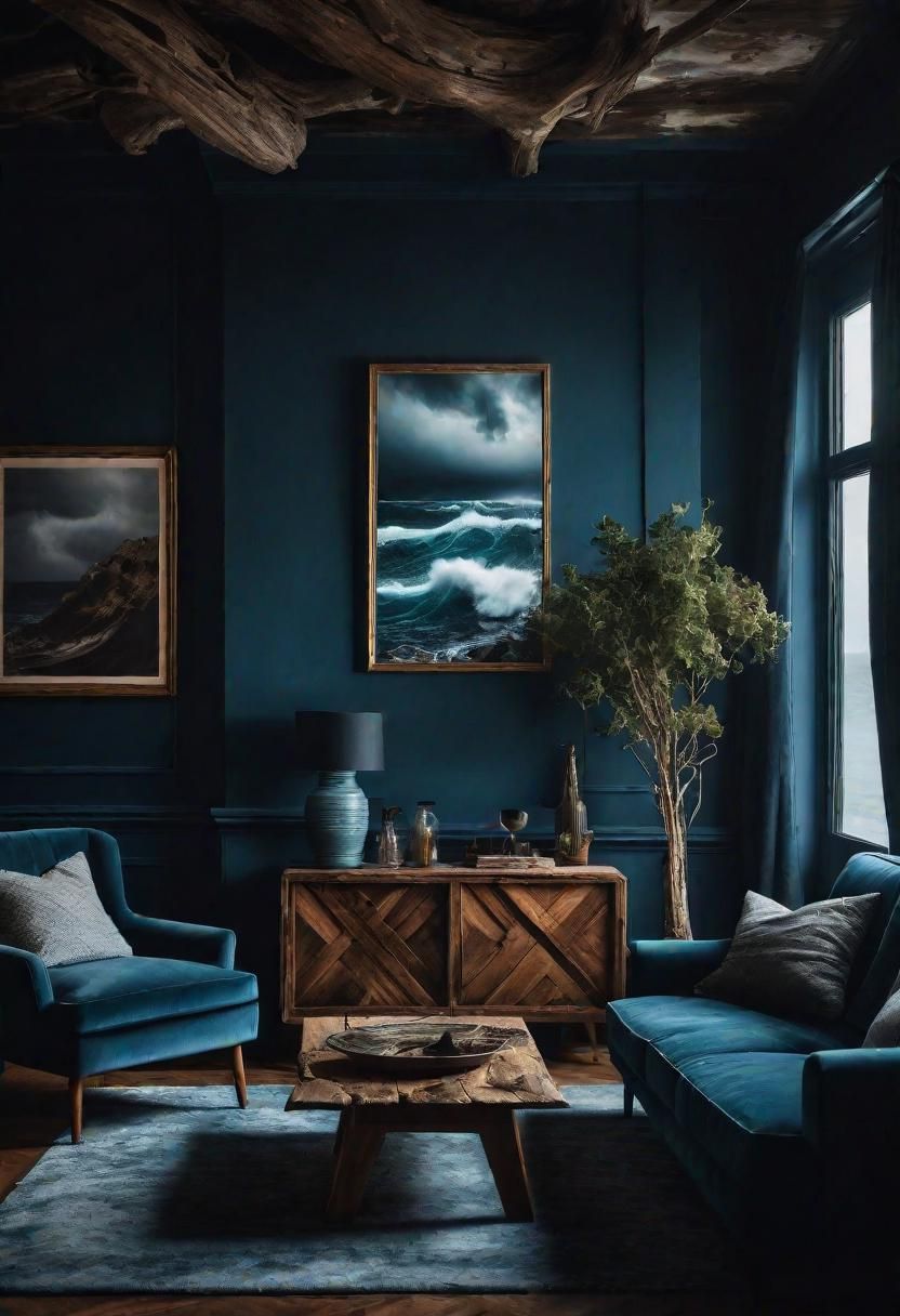 10. Coastal Nautical Living Room Style