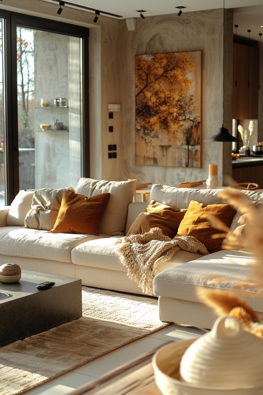 16. Contemporary Earthy Living Room Style - photo 2
