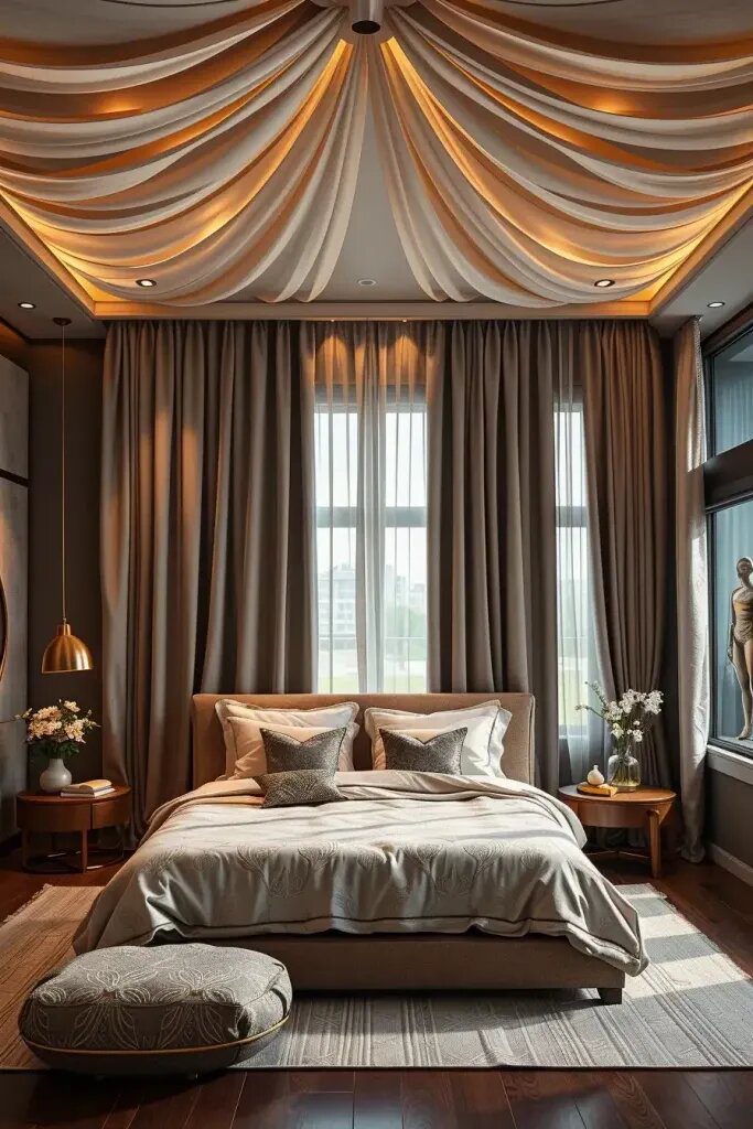Layered Soft Drapes for Height and Warmth