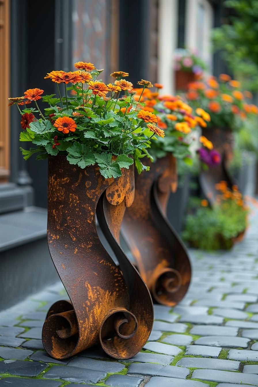 23. Metal Flower Pot Holder Ideas - photo 2