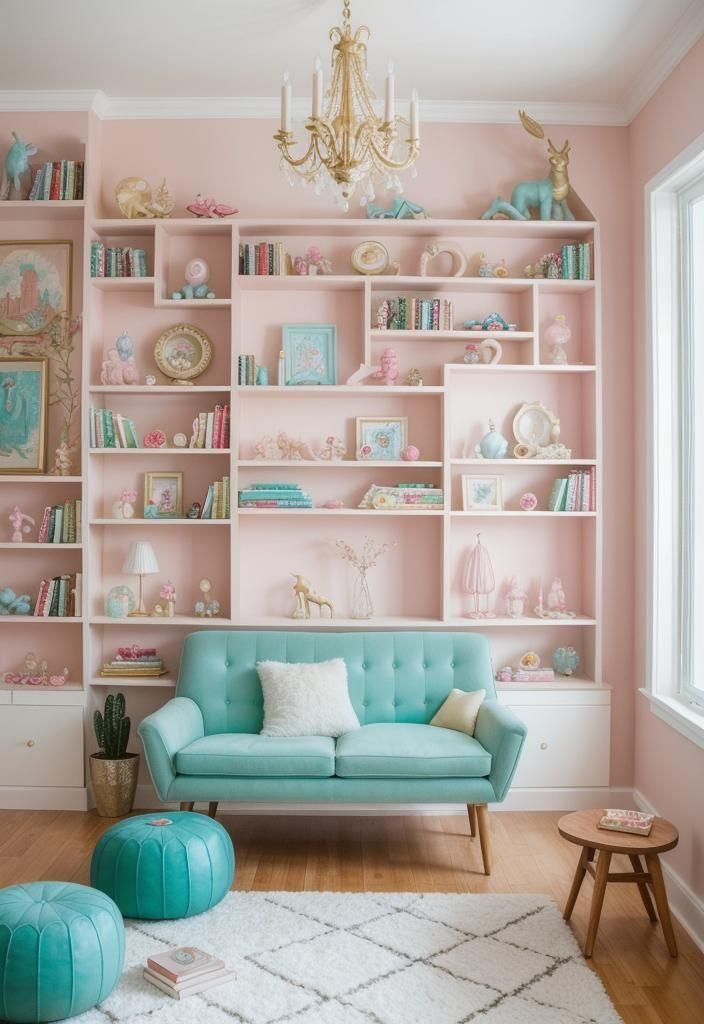 20. Playful Whimsical Shelving for the Living Room - photo 2