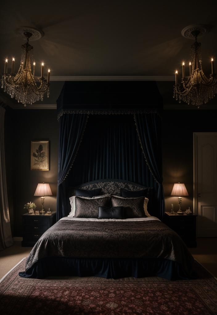 4. Sultry Midnight Garden Bedding