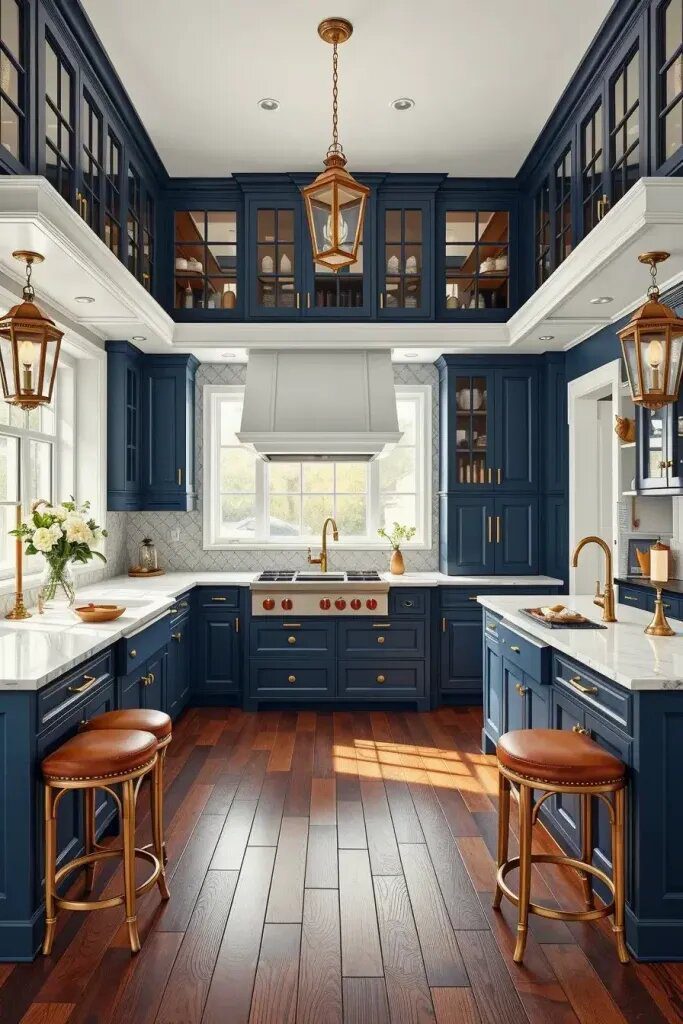 Give Your Kitchen a Navy Blue Cabinet Update