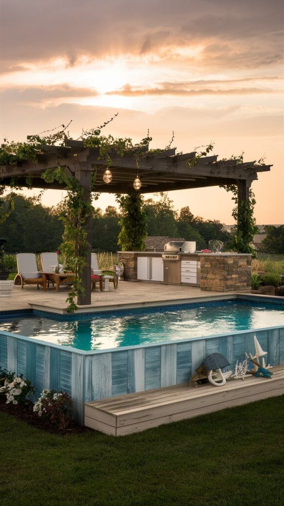 14. Line the Deck with Stone Pavers