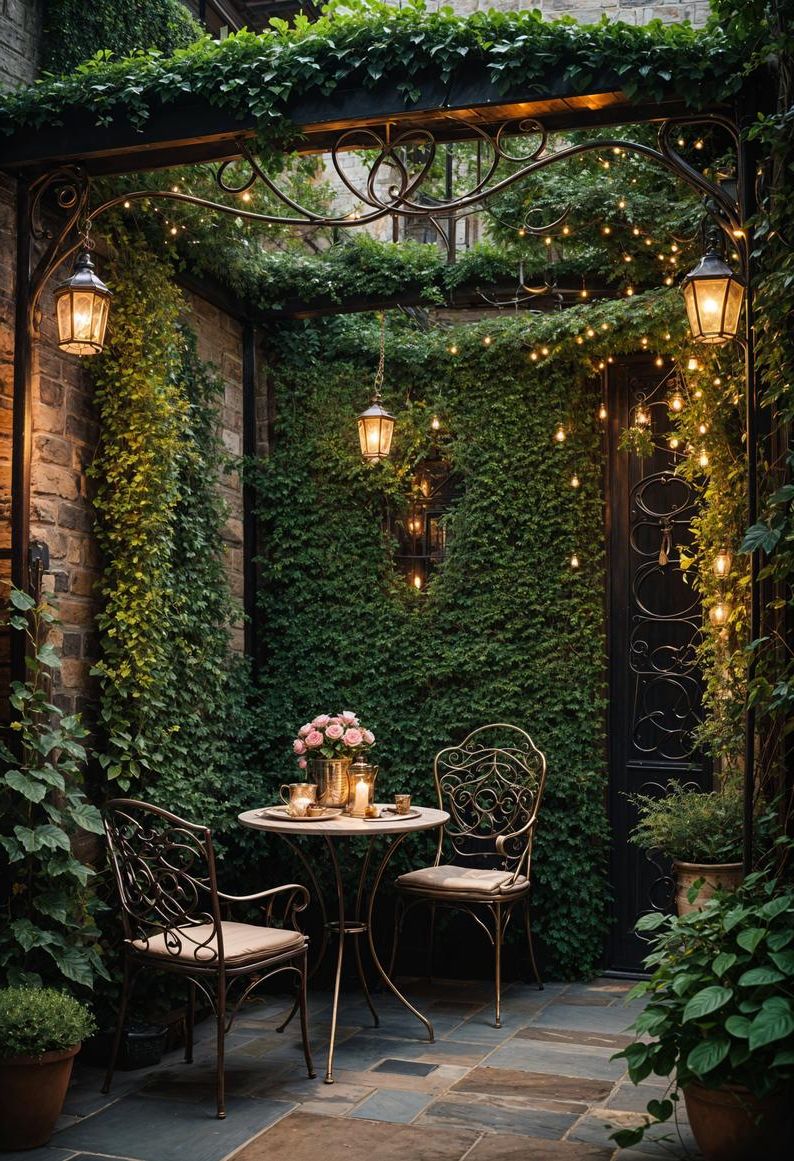 6. Whimsical Secret Garden Patio