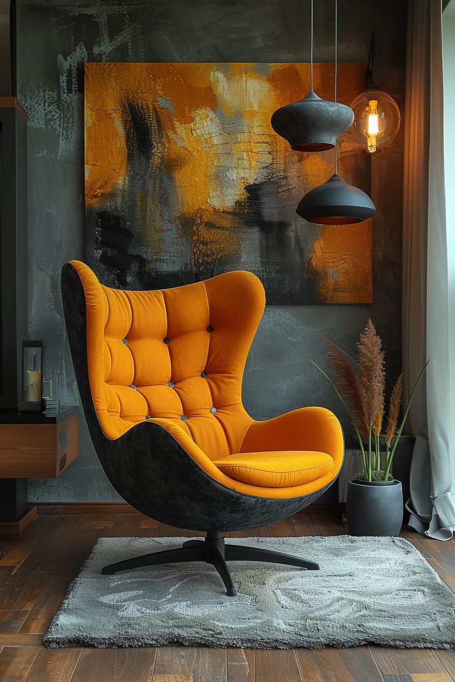 5. Elegant Mid-Century Lounge Chair - photo 2