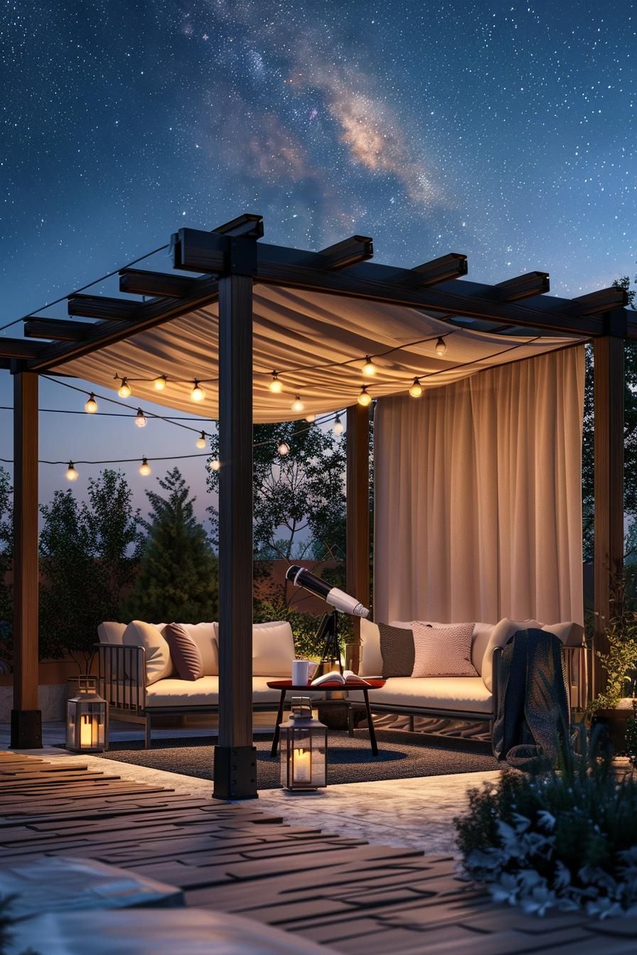 13. Starry Night Pergola Lighting Upgrade