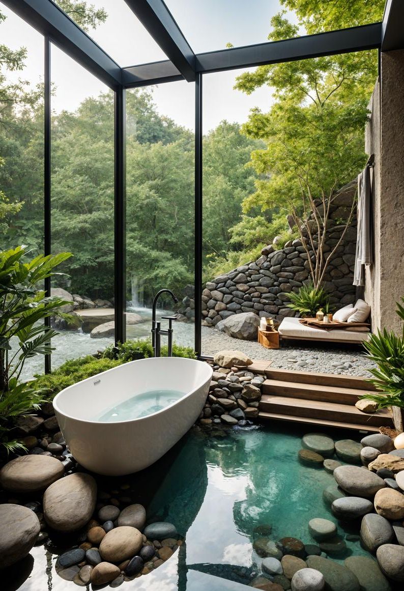 4. Sunken Tub With River Rocks - photo 3