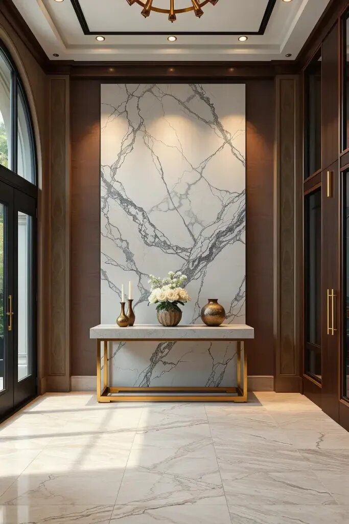 Marble and Stone Details in Lobby Design