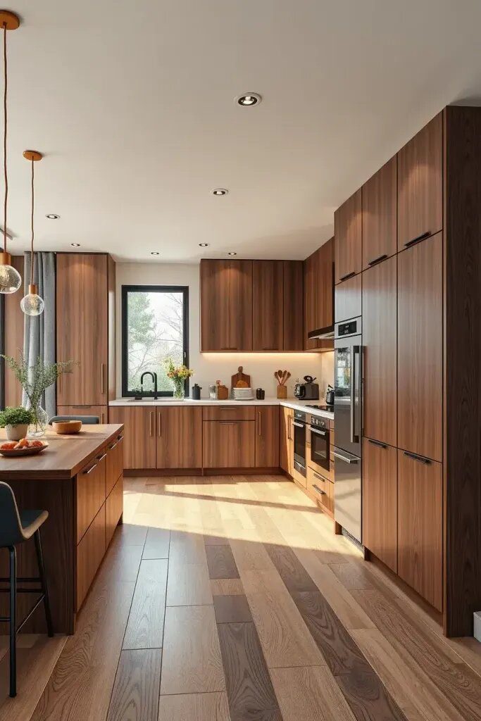 Wood Cabinet Panels That Hide Appliances - photo 2