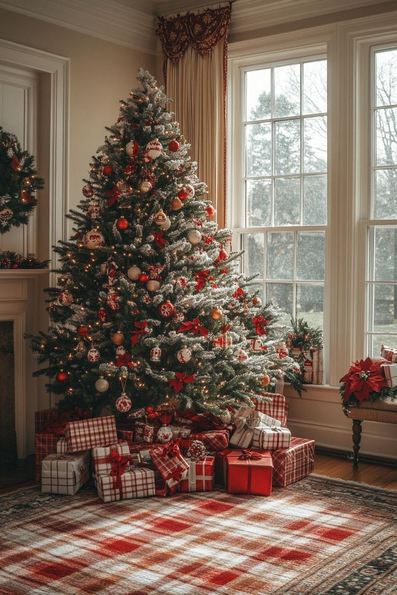 11. Plaid Tree Skirt Styling Ideas