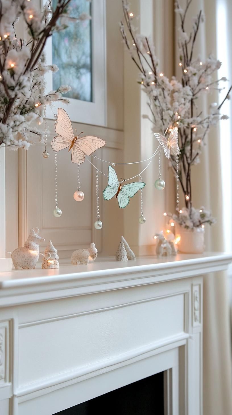 17. Crystal Butterfly Mantle Ornaments - photo 4
