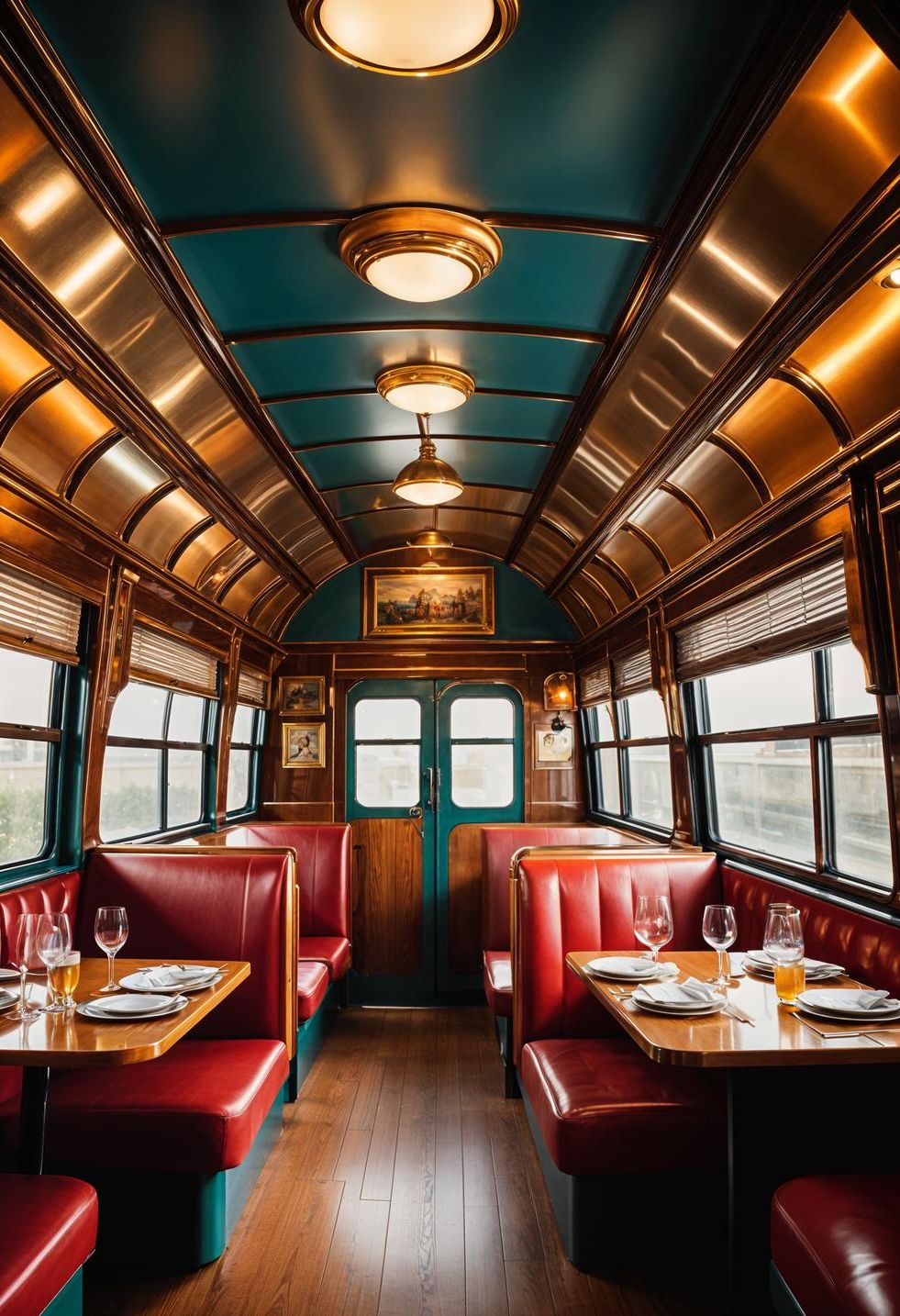 38. Dining Inspired by Vintage Train Cars