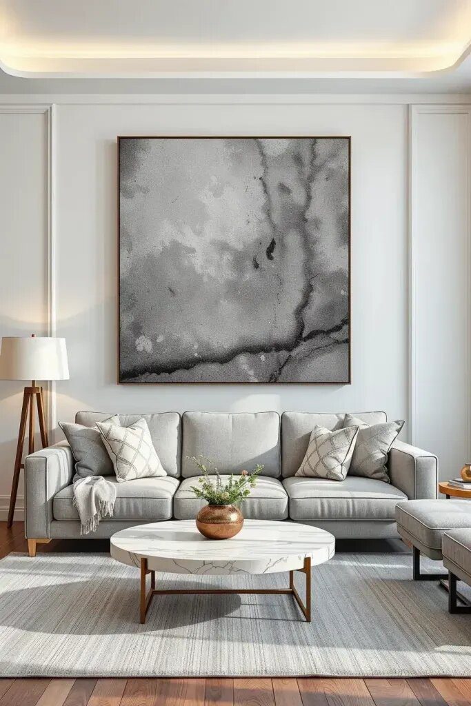 3. Hang Oversized Textured Canvas Art for Impact - photo 2