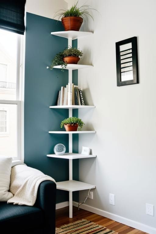 17. Corner Shelves for Unused Angles