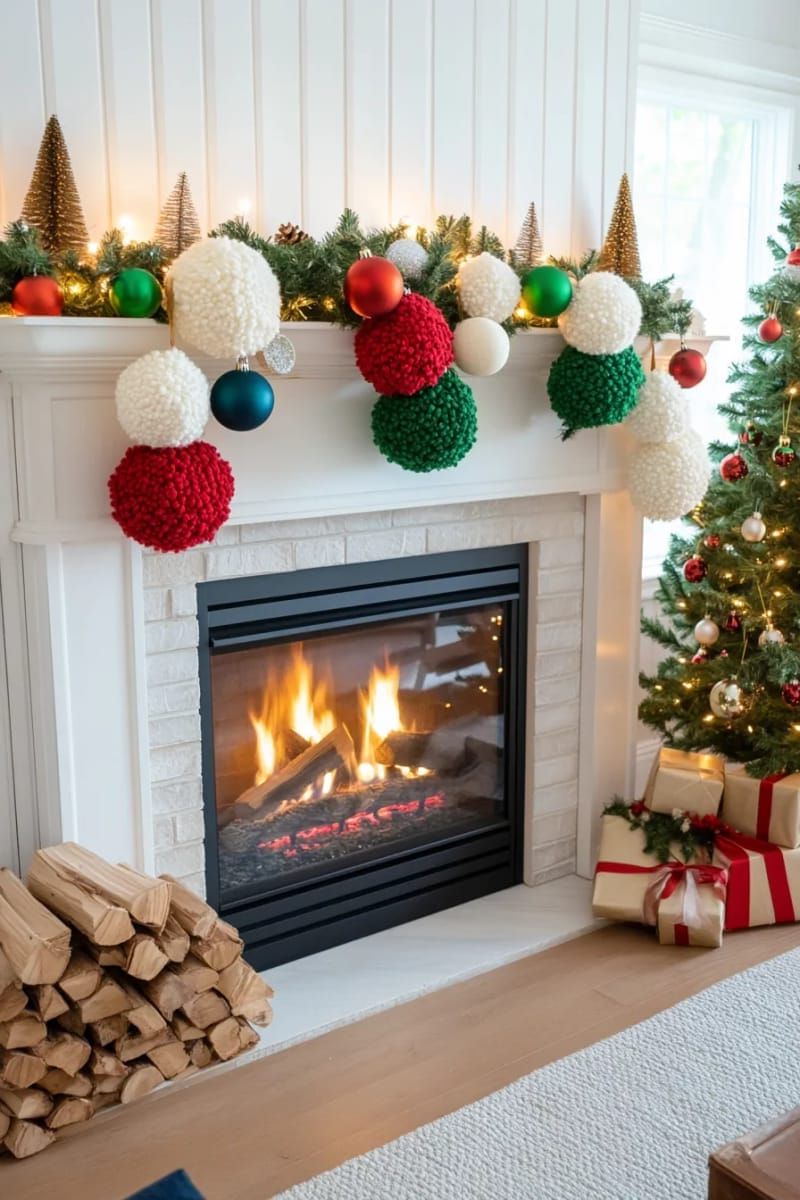 25. Chunky Yarn Pom-Pom Garland Ideas - photo 2