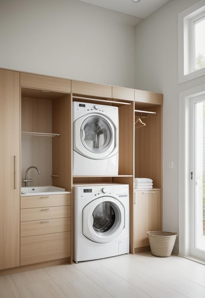 16. Scandinavian Minimalist Laundry Cabinets - photo 2