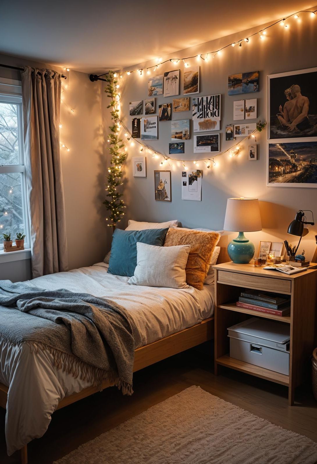 2. Cozy Corner Fairy Lights and Blankets - photo 2