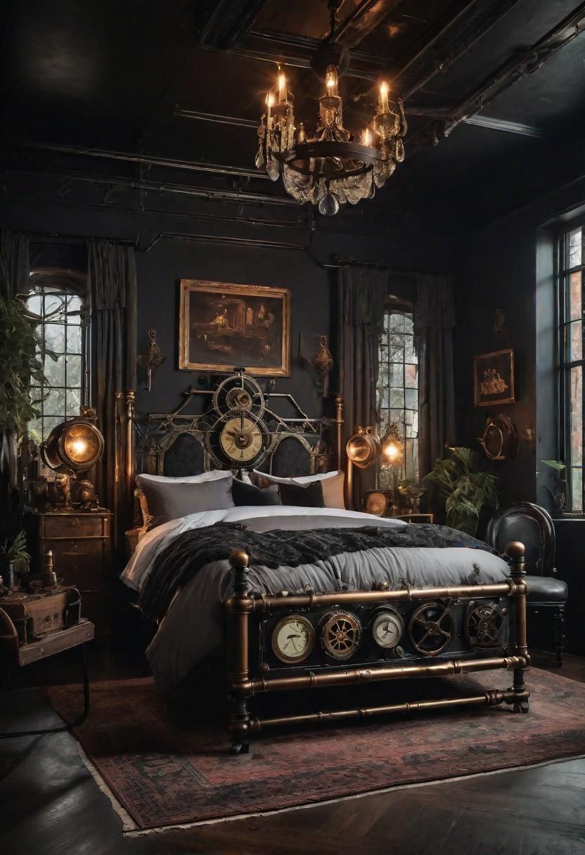 16. Steampunk Victorian Bedroom Look