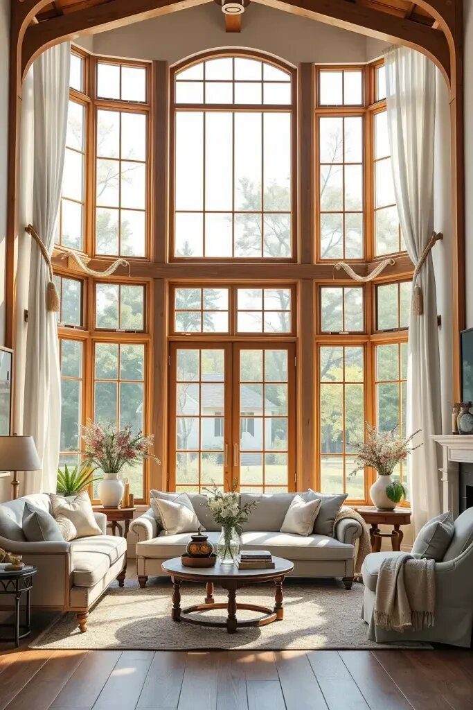 50. Dress Tall Windows With Sheer Curtains - photo 2