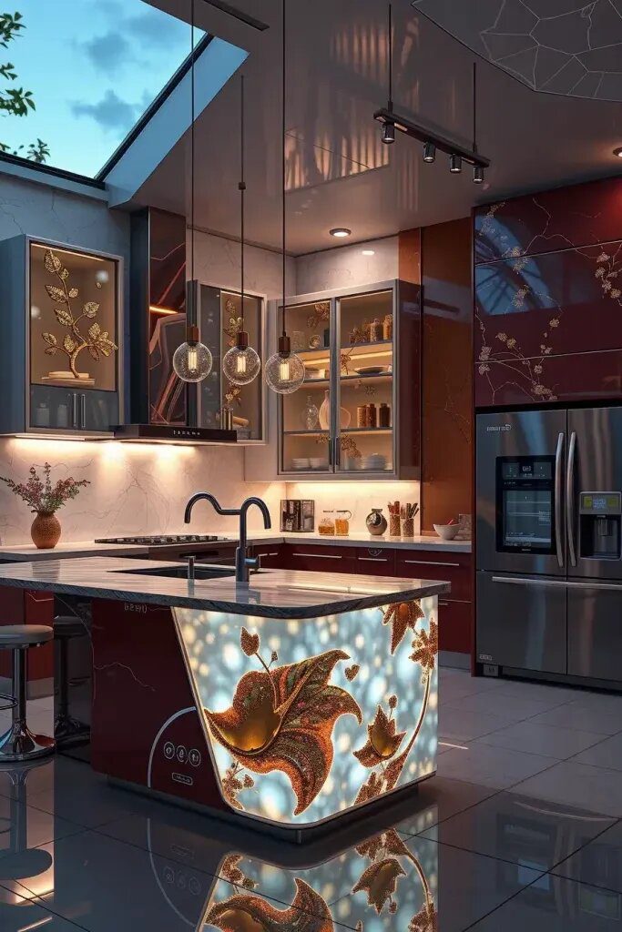 Brighten Up Your Kitchen with Resin Backlit Panels - photo 3