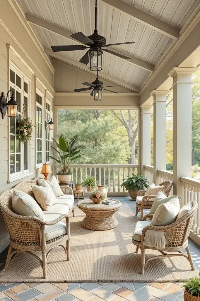 Peaceful Screened Porch Design Inspiration
