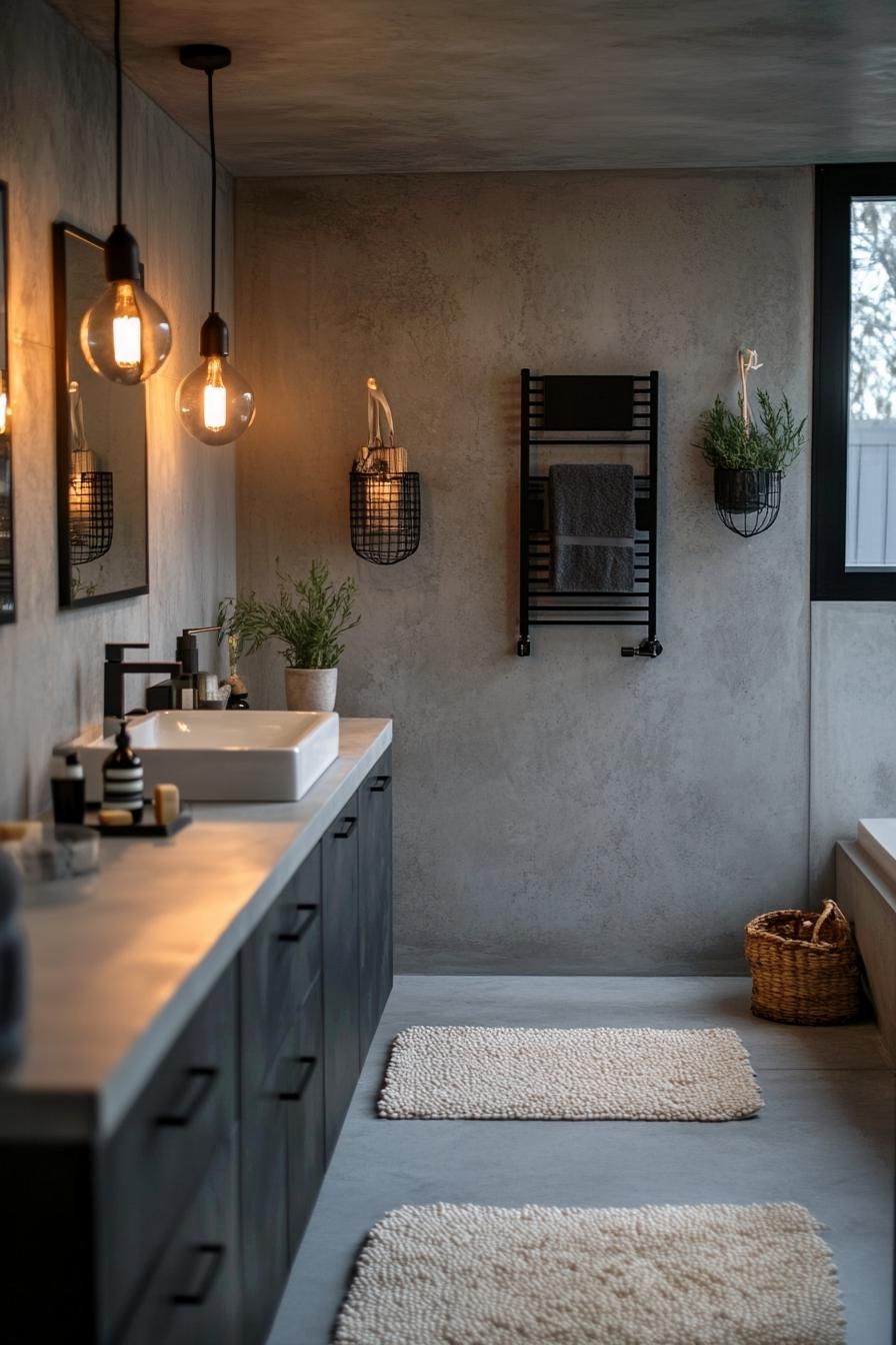9. Sleek Microcement Bathroom Finishes - photo 2
