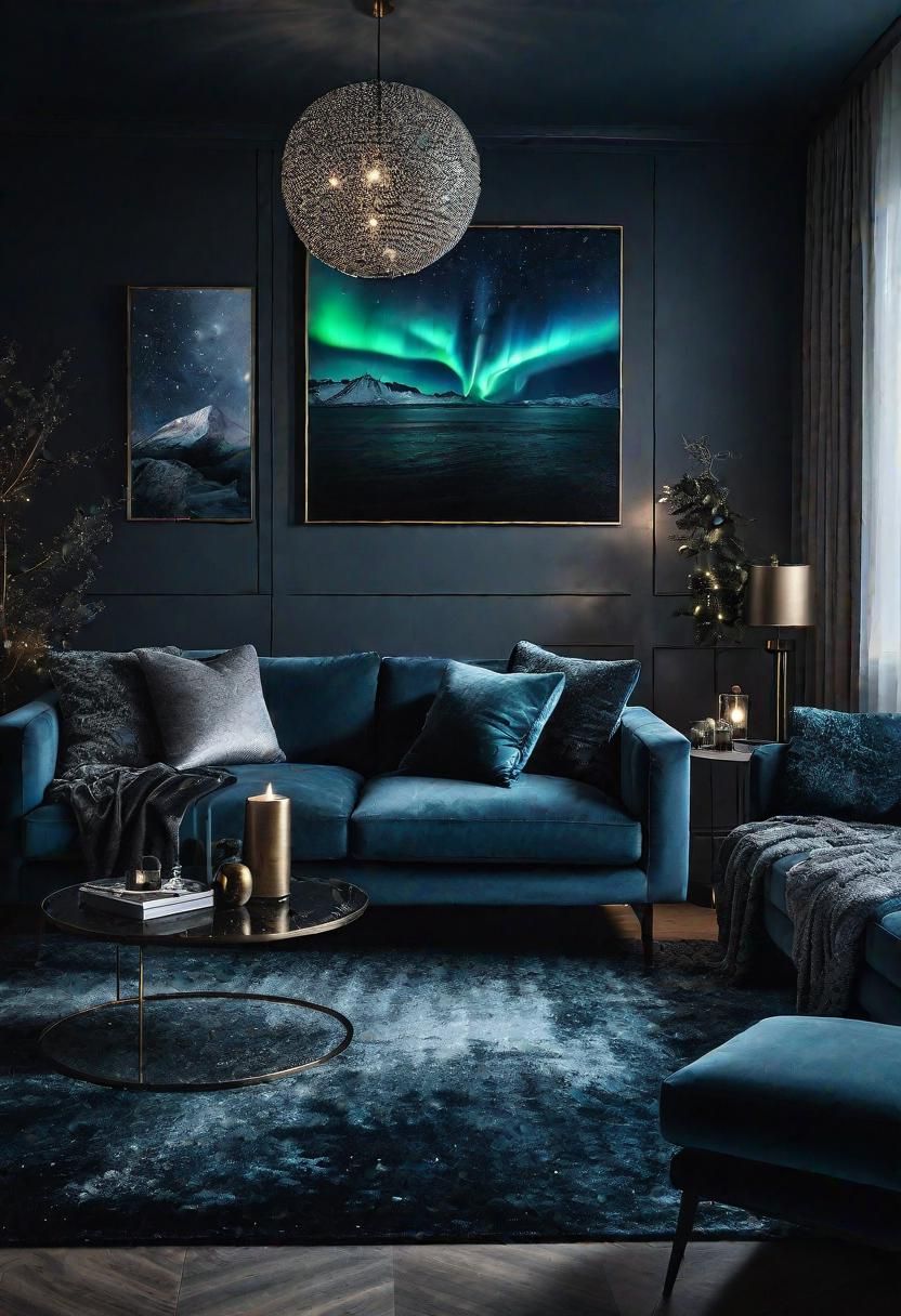 18. Chic Arctic-Themed Living Room